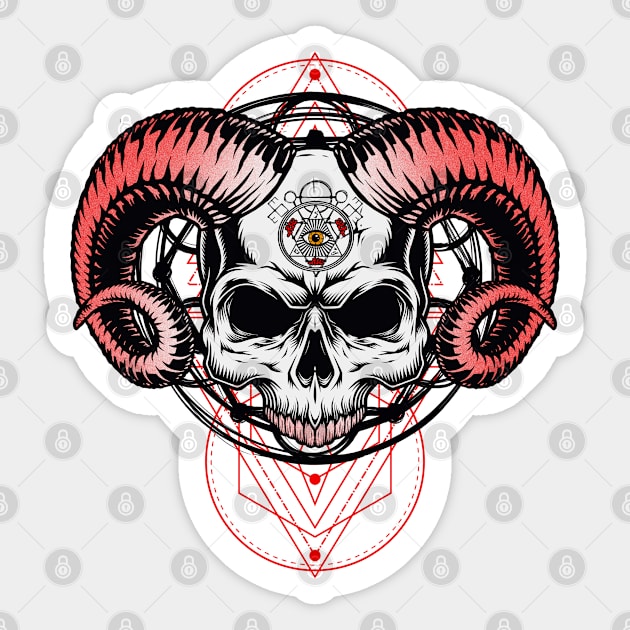 Devil eye Sticker by Balding Rabbit Design